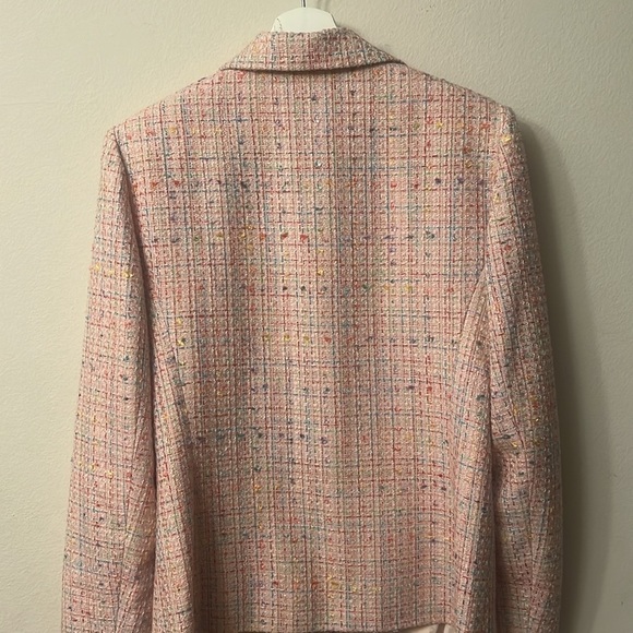 Liz Baker Pink Blazer with Tweed Texture 312 - Picture 3 of 5